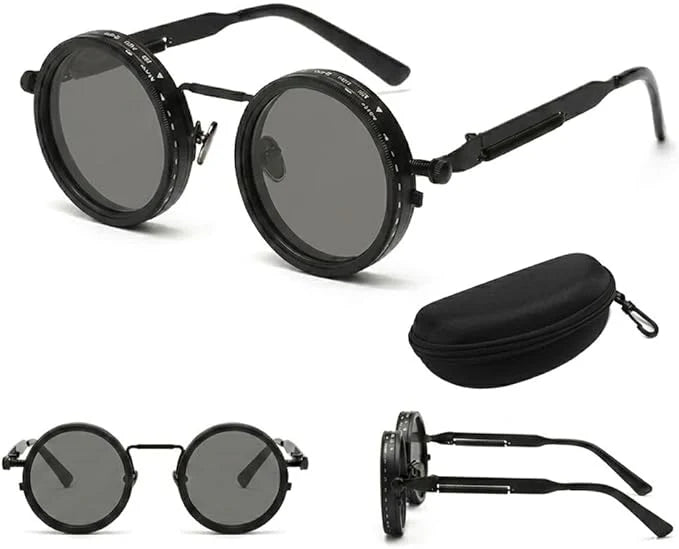 Gafas de Sol Redondas Polarizadas UV400 con Oscurecimiento Ajustable (9 Niveles)