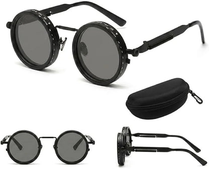 Gafas de Sol Redondas Polarizadas UV400 con Oscurecimiento Ajustable (9 Niveles)