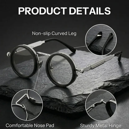 Gafas de Sol Redondas Polarizadas UV400 con Oscurecimiento Ajustable (9 Niveles)