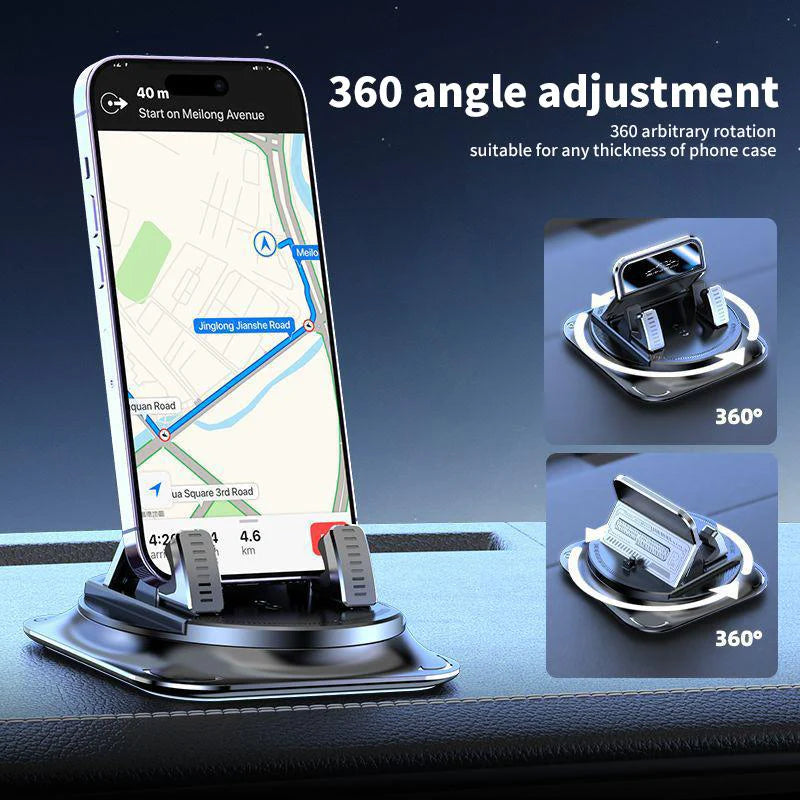 🚗 Soporte Giratorio 360° Para Teléfono De Auto – Fuerte Ventosa Y Ajuste Universal 📱